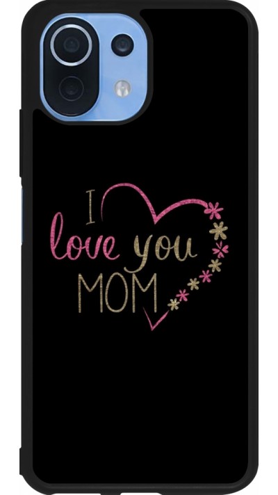 Coque Xiaomi Mi 11 Lite 5G - Silicone rigide noir I love you Mom