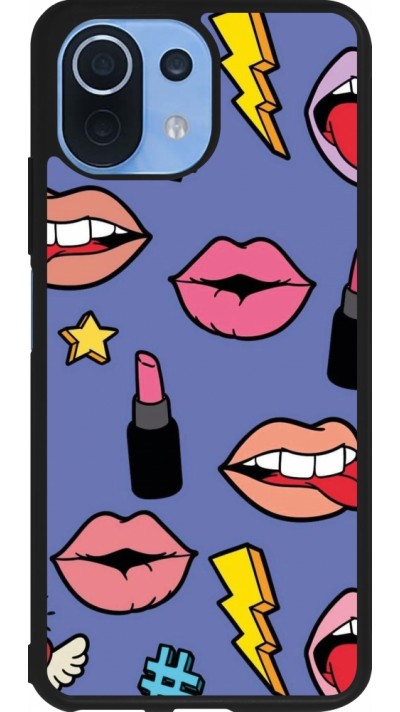 Coque Xiaomi Mi 11 Lite 5G - Silicone rigide noir Lips and lipgloss