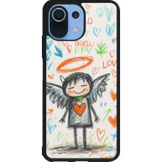 Coque Xiaomi Mi 11 Lite 5G - Silicone rigide noir Little Angel Sketch Love