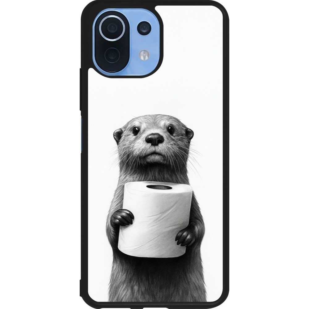 Coque Xiaomi Mi 11 Lite 5G - Silicone rigide noir Loutre papier de toilette