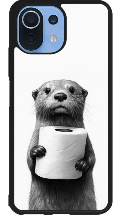 Coque Xiaomi Mi 11 Lite 5G - Silicone rigide noir Loutre papier de toilette