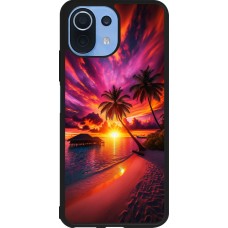 Coque Xiaomi Mi 11 Lite 5G - Silicone rigide noir Maldives Dusk Bliss