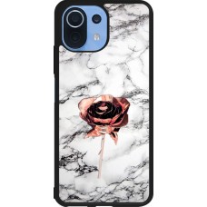 Coque Xiaomi Mi 11 Lite 5G - Silicone rigide noir Marble Rose Gold