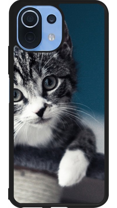 Xiaomi Mi 11 Lite 5G Case Hülle - Silikon schwarz Meow 23