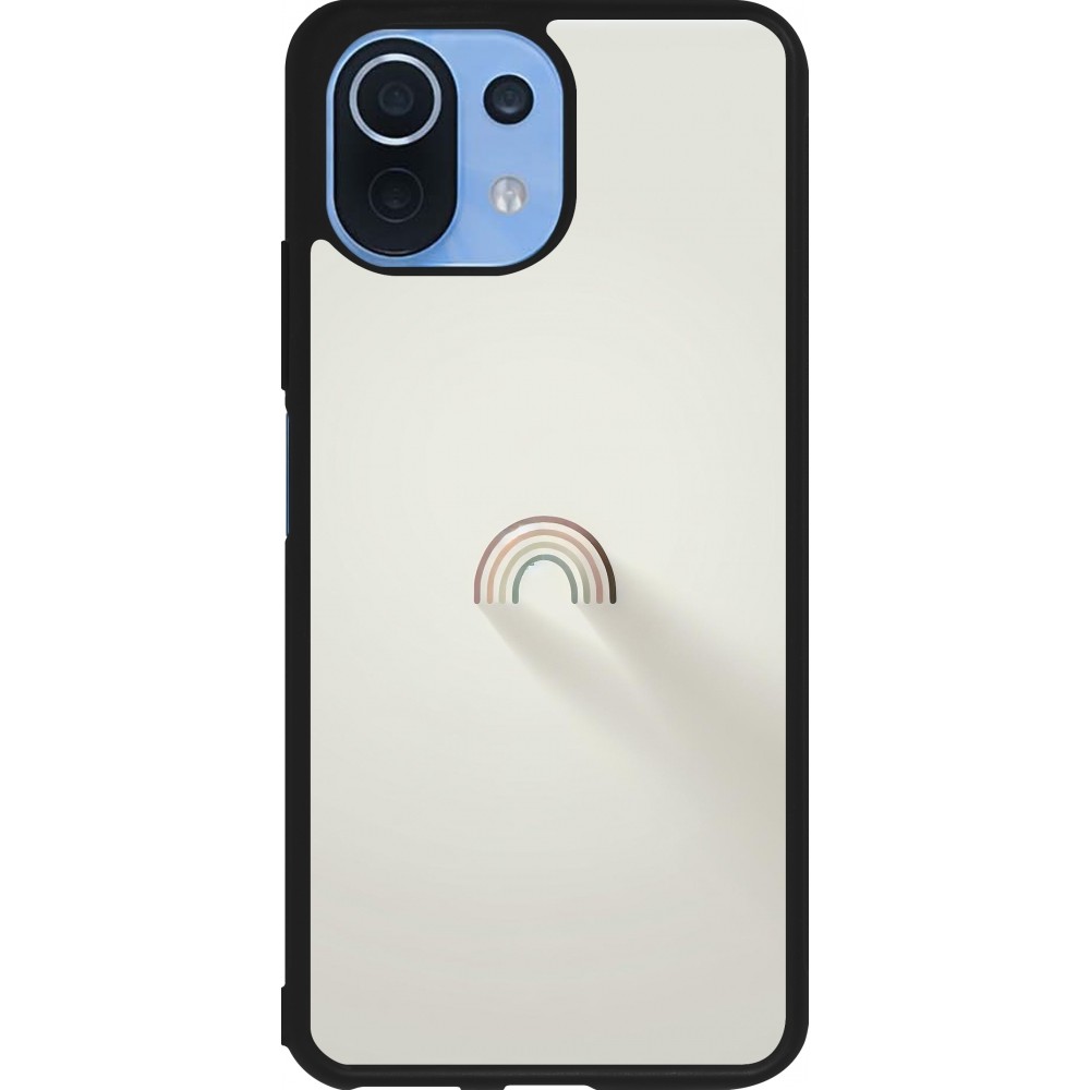 Xiaomi Mi 11 Lite 5G Case Hülle - Silikon schwarz Mini Regenbogen Minimal
