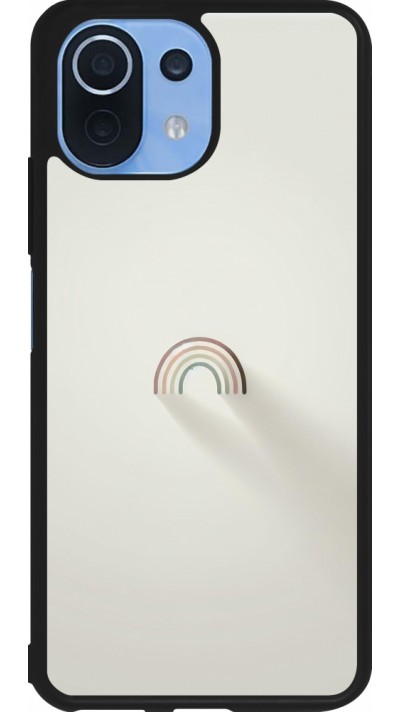 Coque Xiaomi Mi 11 Lite 5G - Silicone rigide noir Mini Rainbow Minimal