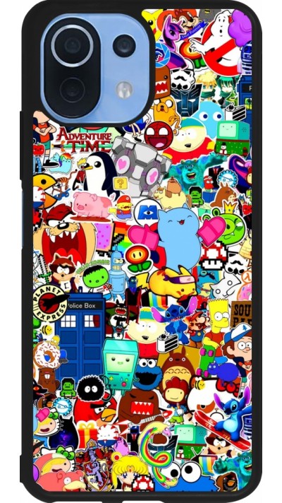 Coque Xiaomi Mi 11 Lite 5G - Silicone rigide noir Mixed cartoons