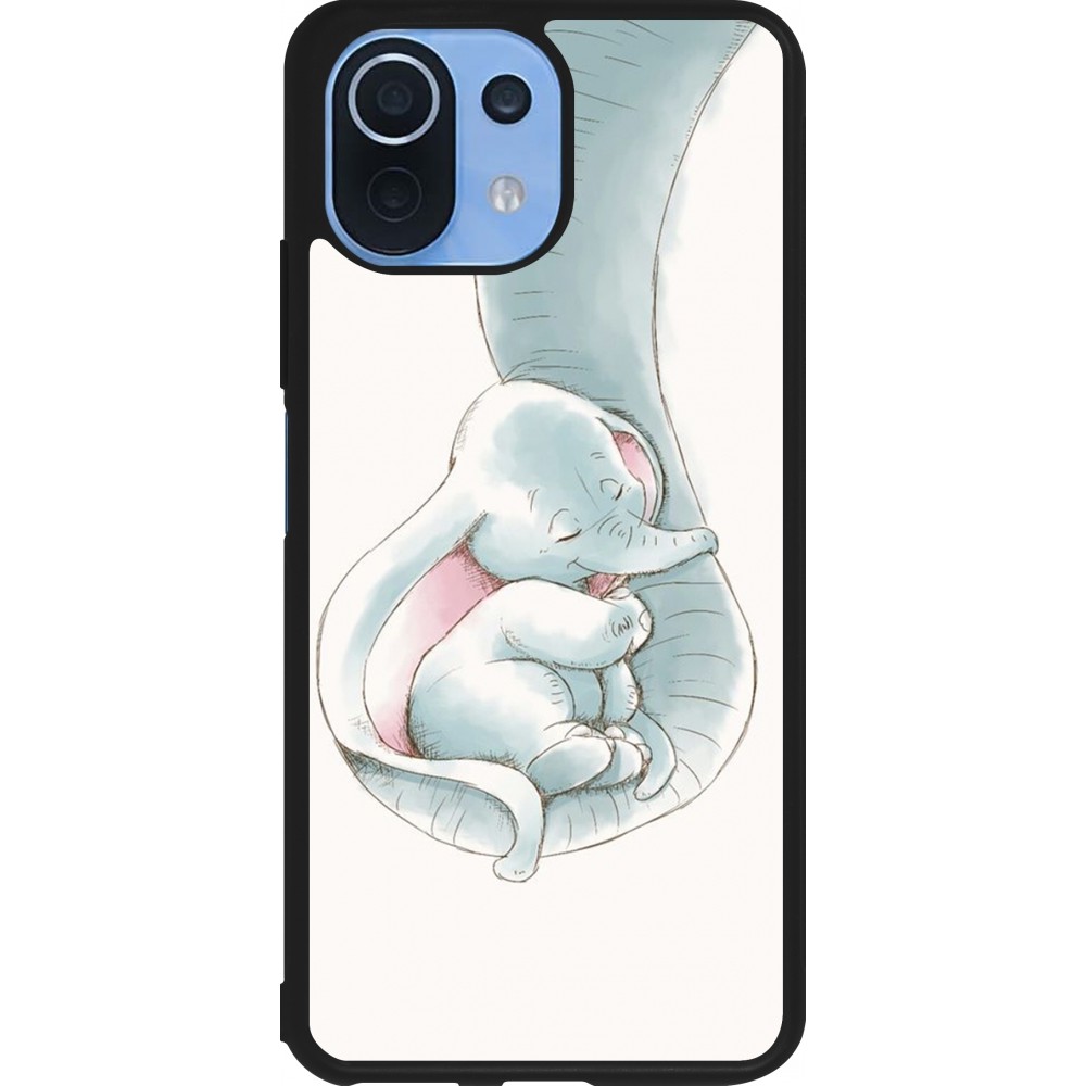 Coque Xiaomi Mi 11 Lite 5G - Silicone rigide noir Mom 1903