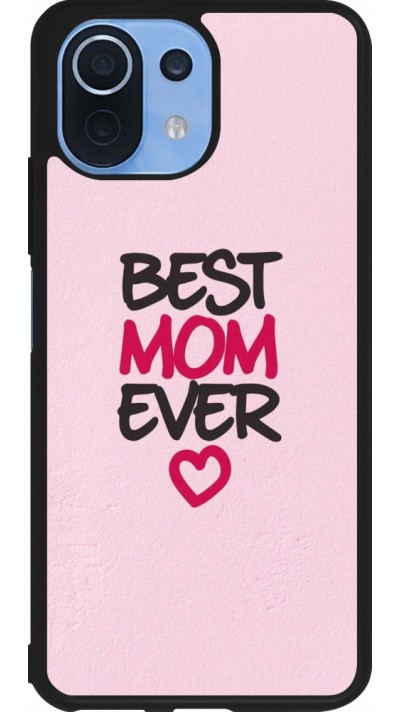 Coque Xiaomi Mi 11 Lite 5G - Silicone rigide noir Mom 2023 best Mom ever pink