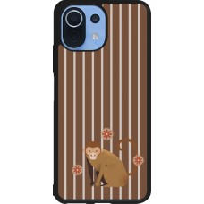 Xiaomi Mi 11 Lite 5G Case Hülle - Silikon schwarz Monkey with stripes