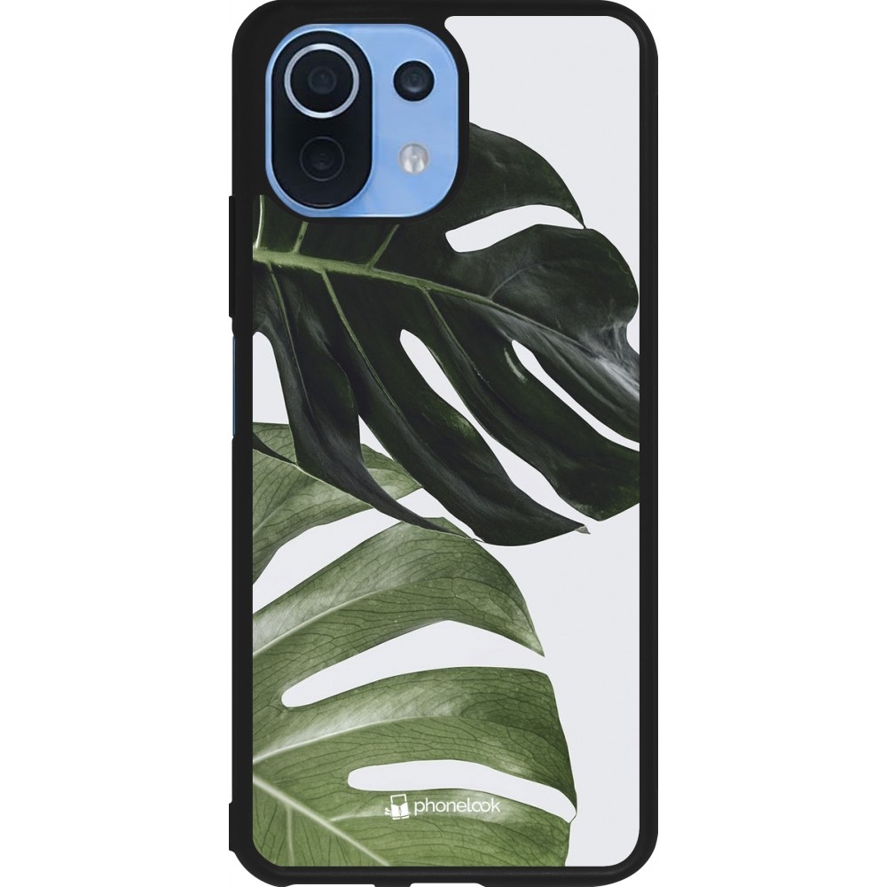 Coque Xiaomi Mi 11 Lite 5G - Silicone rigide noir Monstera Plant