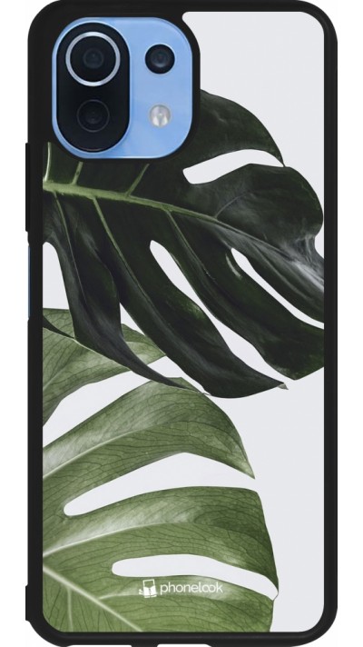 Coque Xiaomi Mi 11 Lite 5G - Silicone rigide noir Monstera Plant
