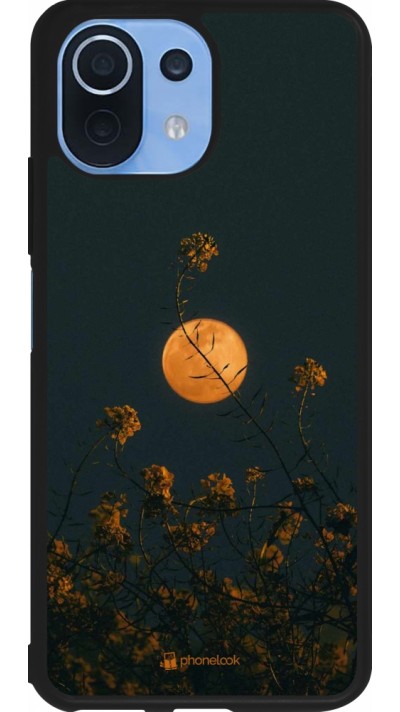 Xiaomi Mi 11 Lite 5G Case Hülle - Silikon schwarz Moon Flowers