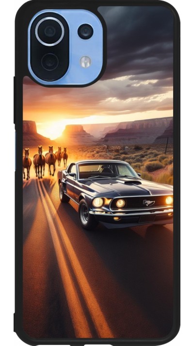 Coque Xiaomi Mi 11 Lite 5G - Silicone rigide noir Mustang 69 Grand Canyon