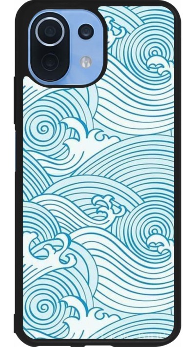 Coque Xiaomi Mi 11 Lite 5G - Silicone rigide noir Ocean Waves