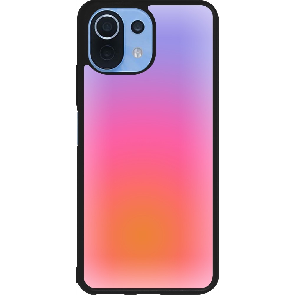 Xiaomi Mi 11 Lite 5G Case Hülle - Silikon schwarz Orange Pink Blue Gradient