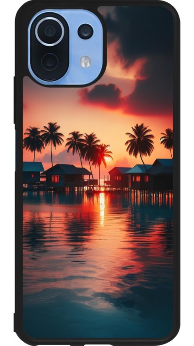 Coque Xiaomi Mi 11 Lite 5G - Silicone rigide noir Paradis Maldives