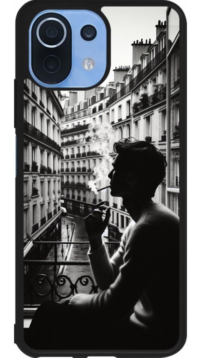 Coque Xiaomi Mi 11 Lite 5G - Silicone rigide noir Parisian Smoker