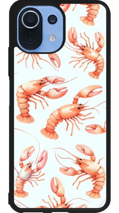 Coque Xiaomi Mi 11 Lite 5G - Silicone rigide noir Pattern de homards pastels