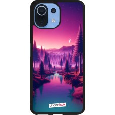 Xiaomi Mi 11 Lite 5G Case Hülle - Silikon schwarz Lila-rosa Landschaft
