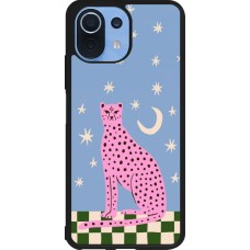 Xiaomi Mi 11 Lite 5G Case Hülle - Silikon schwarz Pink leopard with stars 2026