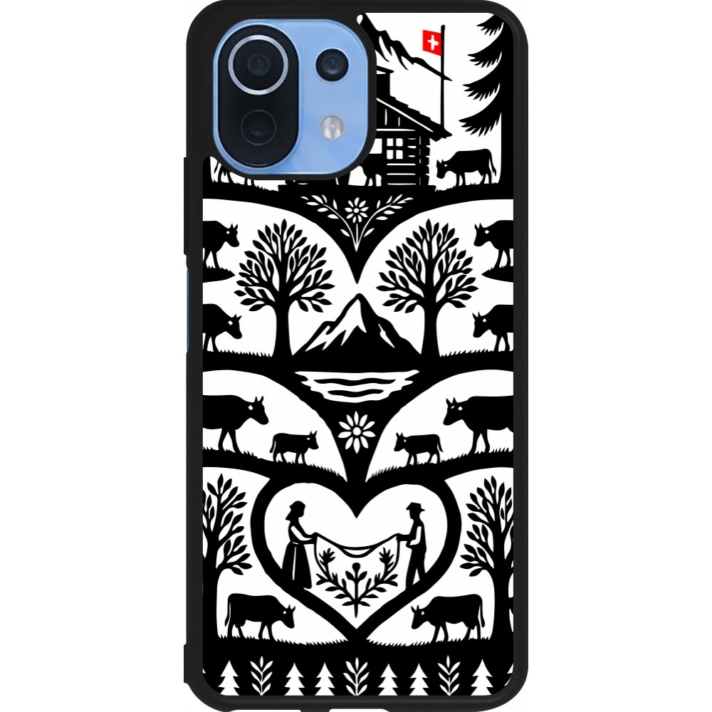 Coque Xiaomi Mi 11 Lite 5G - Silicone rigide noir Poya Suisse 2