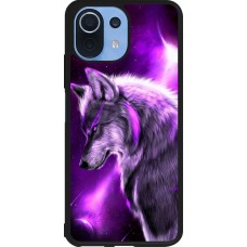 Xiaomi Mi 11 Lite 5G Case Hülle - Silikon schwarz Purple Sky Wolf