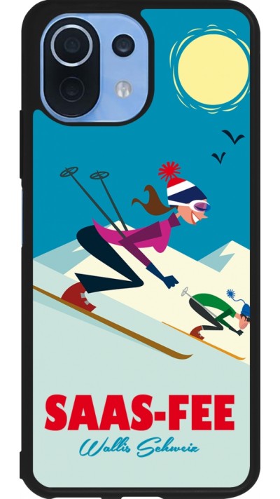 Coque Xiaomi Mi 11 Lite 5G - Silicone rigide noir Saas-Fee Ski Downhill