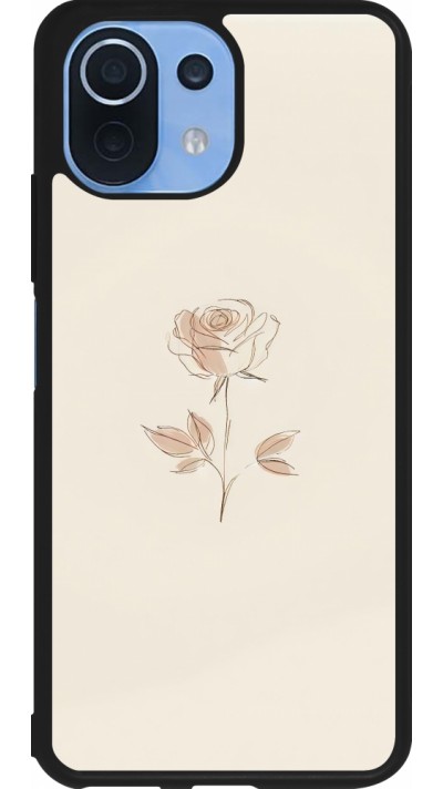 Coque Xiaomi Mi 11 Lite 5G - Silicone rigide noir Sable Rose Minimaliste