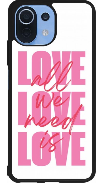 Xiaomi Mi 11 Lite 5G Case Hülle - Silikon schwarz Saint Valentines Day 26 Love all we need is