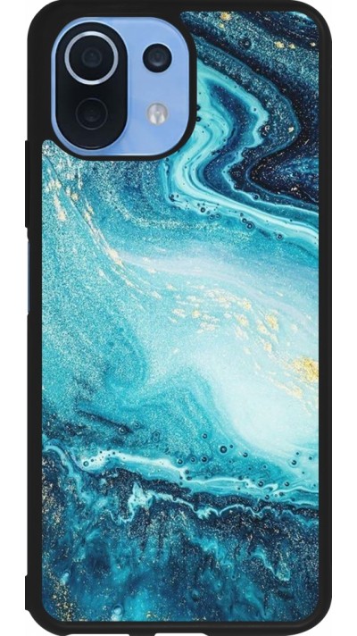 Coque Xiaomi Mi 11 Lite 5G - Silicone rigide noir Sea Foam Blue
