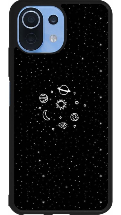 Coque Xiaomi Mi 11 Lite 5G - Silicone rigide noir Space Doodle