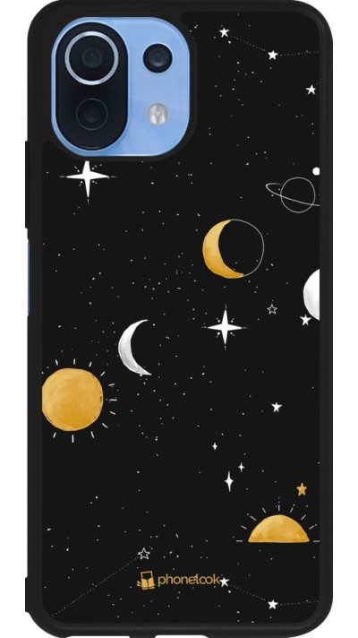 Coque Xiaomi Mi 11 Lite 5G - Silicone rigide noir Space Vector