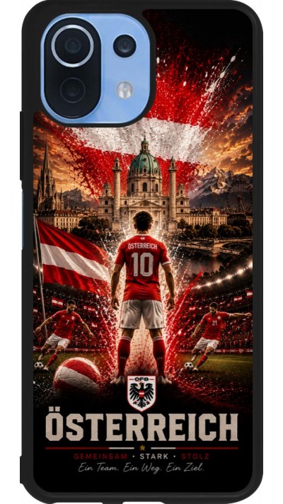 Coque Xiaomi Mi 11 Lite 5G - Silicone rigide noir Football Autriche splash 2026