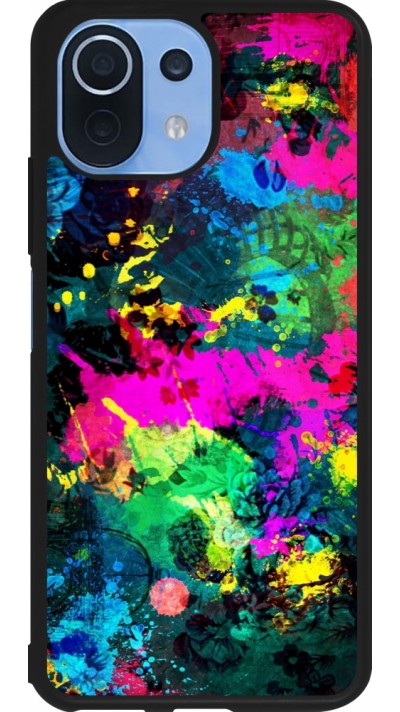 Xiaomi Mi 11 Lite 5G Case Hülle - Silikon schwarz Splash paint