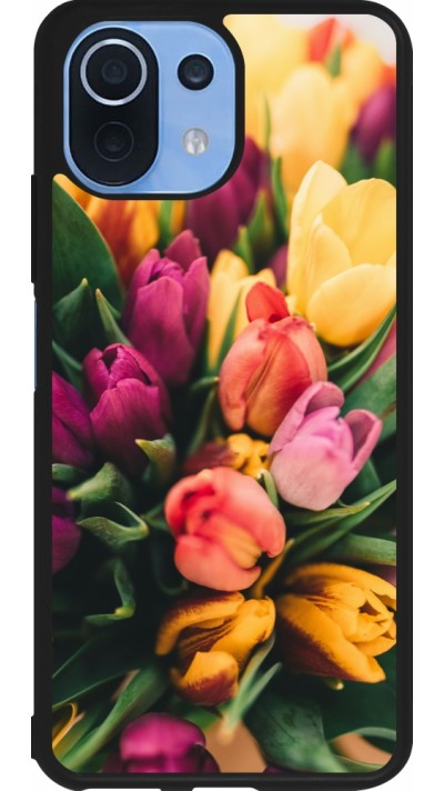 Coque Xiaomi Mi 11 Lite 5G - Silicone rigide noir Bouquet of tulips Spring 2026