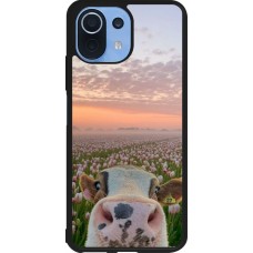 Coque Xiaomi Mi 11 Lite 5G - Silicone rigide noir Cow with tulips Spring 2026