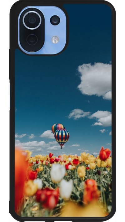 Coque Xiaomi Mi 11 Lite 5G - Silicone rigide noir Hot air balloon Spring 2026