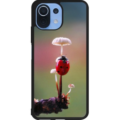 Coque Xiaomi Mi 11 Lite 5G - Silicone rigide noir Ladybird on a mushroom Spring 2026