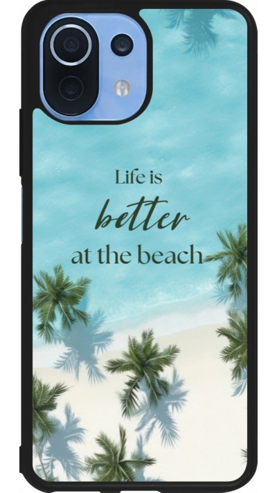 Coque Xiaomi Mi 11 Lite 5G - Silicone rigide noir Summer 2025 Life is better at the beach