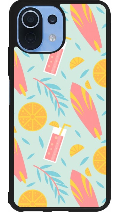 Coque Xiaomi Mi 11 Lite 5G - Silicone rigide noir Summer 2025 Pattern citron