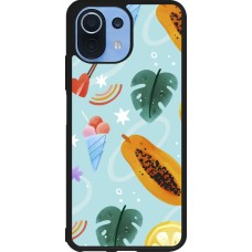 Xiaomi Mi 11 Lite 5G Case Hülle - Silikon schwarz Summer 2025 Pattern papaya