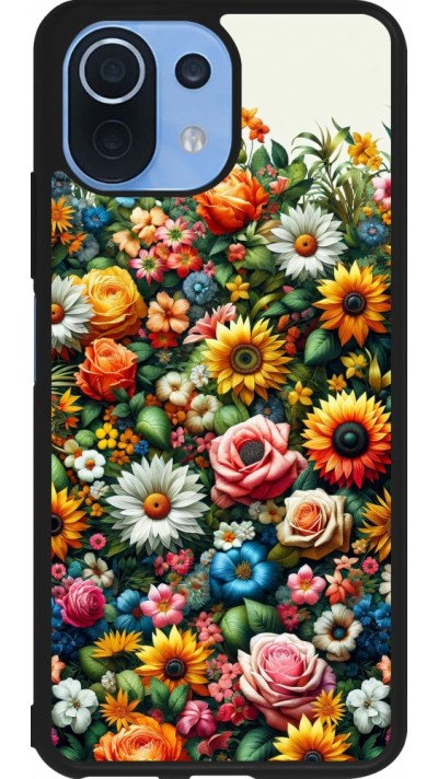 Coque Xiaomi Mi 11 Lite 5G - Silicone rigide noir Summer Floral Pattern