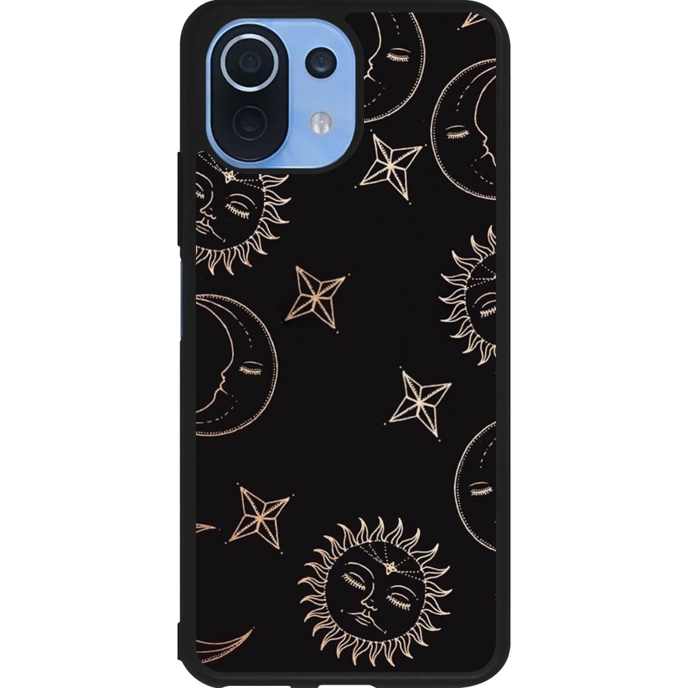 Xiaomi Mi 11 Lite 5G Case Hülle - Silikon schwarz Suns and Moons