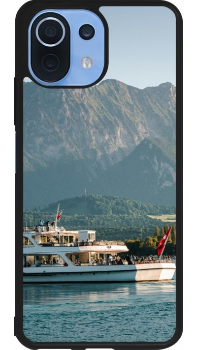 Coque Xiaomi Mi 11 Lite 5G - Silicone rigide noir Fête Nationale Suisse Bateau Leman