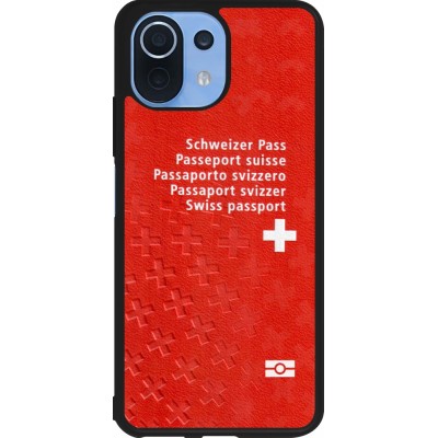 Coque Xiaomi Mi 11 Lite 5G - Silicone rigide noir Swiss Passport