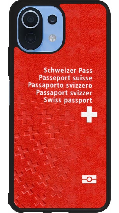 Coque Xiaomi Mi 11 Lite 5G - Silicone rigide noir Swiss Passport
