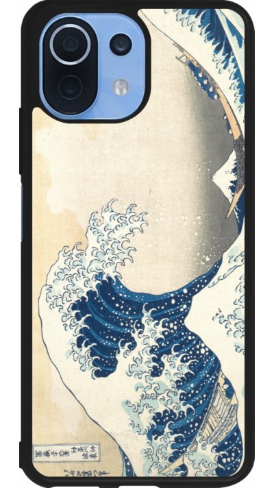 Coque Xiaomi Mi 11 Lite 5G - Silicone rigide noir Tableau art - La Grande Vague de Kanagawa - Hokusai