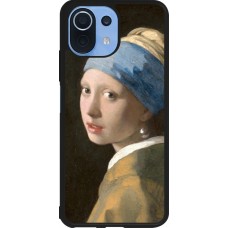 Coque Xiaomi Mi 11 Lite 5G - Silicone rigide noir Tableau art - La Jeune fille à la perle - Johannes Vermeer
