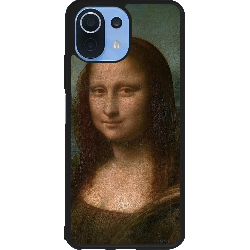 Coque Xiaomi Mi 11 Lite 5G - Silicone rigide noir Tableau art - La Joconde - Léonard de Vinci